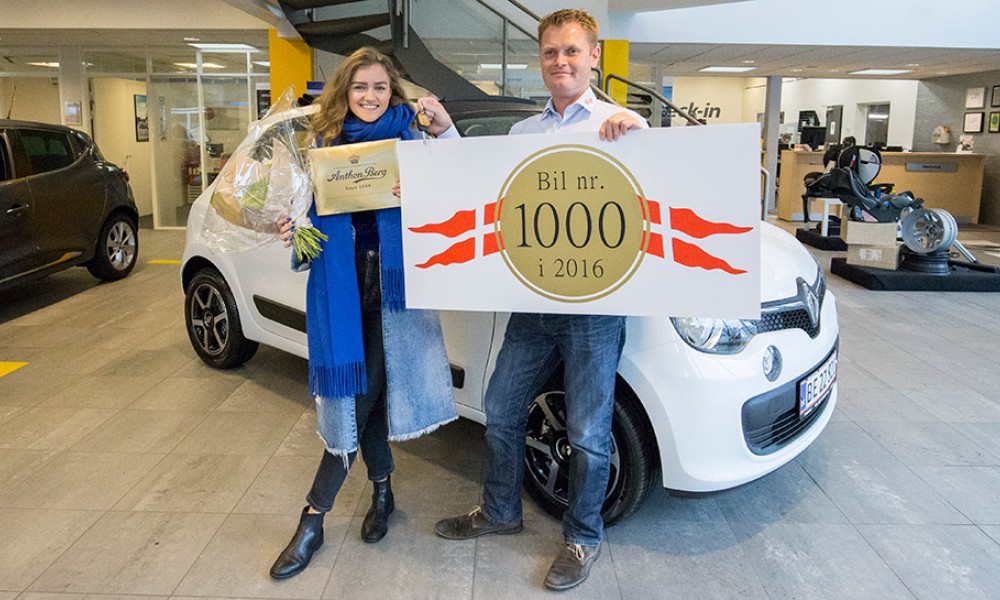 Bil nr. 1000 i 2016