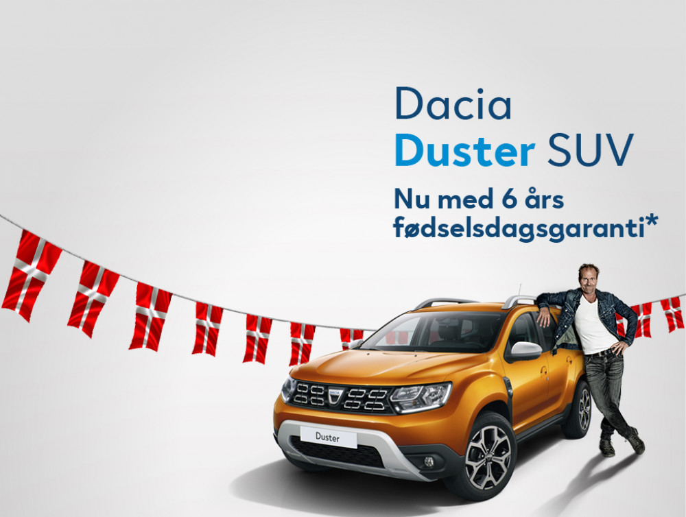 Dacia Duster SUV - Nu med 6års fødselsdagsgaranti